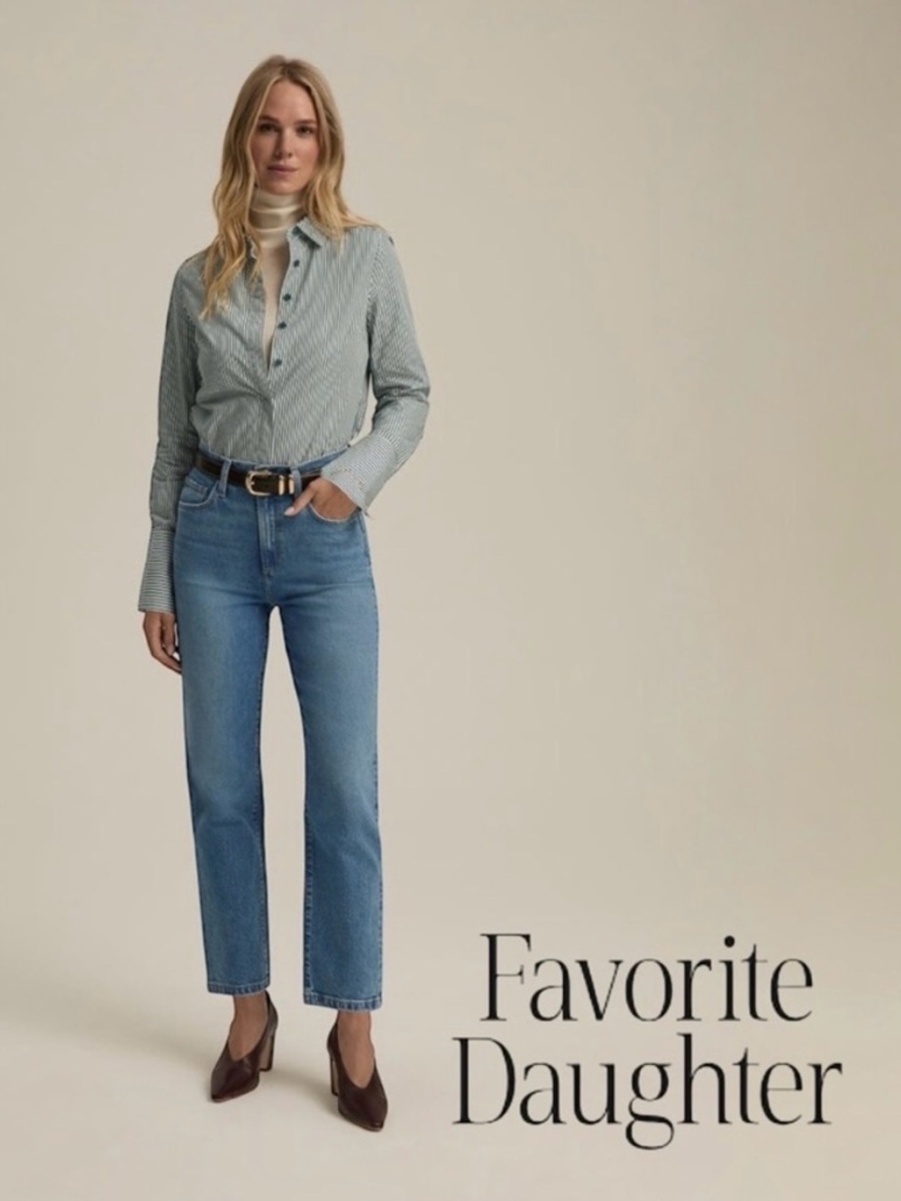 Favorite Daughter THE VALENTINA SUPER HIGH RISE STRAIGHT in Essex size 26